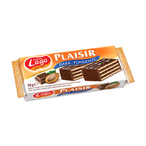 Lago Plaisir Dark Fondente Wafers - 38g