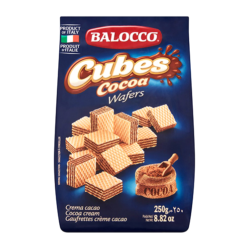 Balocco Cacao Wafers Mini Cubes - 125g