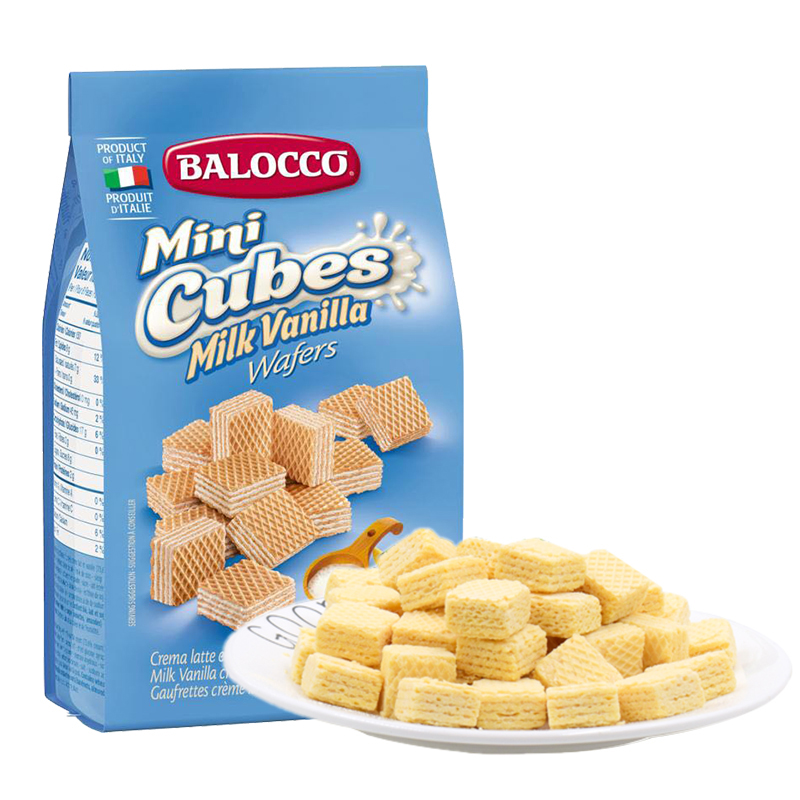 Balocco Milk Van Wafer Mini Cubes - 125g