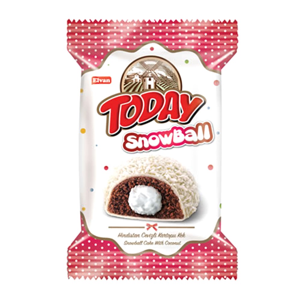 Elvan Today Snowball Cake w/ Coco - 1 Pc